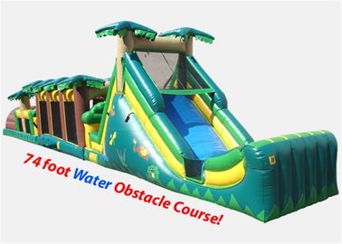 74 Foot ngoài trời Kids Inflatable Obstacle Course Đối với trò chơi tương tác