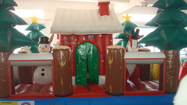 PVC Inflatable Quảng cáo Sản phẩm Giant Blow Up Santa Claus Nhà cho Kid