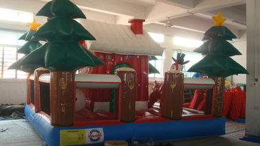 PVC Inflatable Quảng cáo Sản phẩm Giant Blow Up Santa Claus Nhà cho Kid