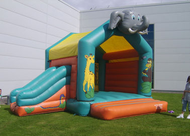 Elephant Inflatable Combo Jungle Bouncy Castle Trượt thuê cho công viên chơi