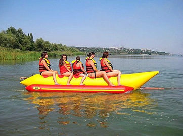 Sôi động 5 chỗ Đồ chơi Nước Inflatable / Thuyền Chuối Ống EN71 Chấp thuận