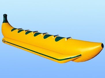Vàng Inflatable Thuyền Đồ Chơi 6 Người Towable Banana Trò Chơi Nước Ống