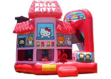 Multi - chức năng thương mại Hello Kitty Inflatable Bounce nhà cho thuê kết hợp