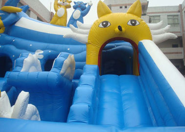 Ngoài trời lớn trẻ em inflatable nhảy lâu đài bouncy với slide