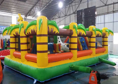 Nghịch ngợm Palm Tree PVC Tarpaulin Lâu đài Bouncy Inflatable cho trẻ em