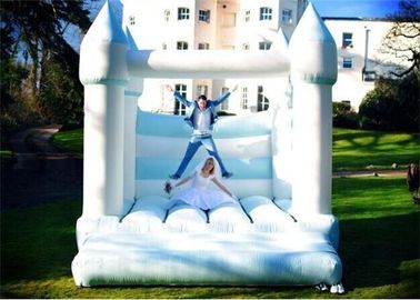 Màu trắng và màu xanh bouncer inflatable, đám cưới inflatable bouncer để bán