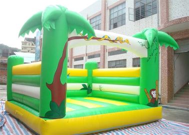Mini màu xanh bouncer inflatable, Palm Tree Bouncer cho chơi ngoài trời