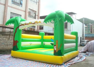 Mini màu xanh bouncer inflatable, Palm Tree Bouncer cho chơi ngoài trời