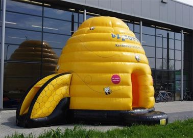 Đa chức năng Inflatable Bouncer, Bouncers Inflatable màu vàng cho người lớn với Slide nhỏ