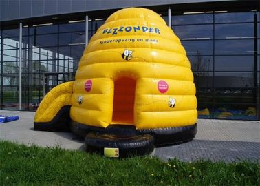 Đa chức năng Inflatable Bouncer, Bouncers Inflatable màu vàng cho người lớn với Slide nhỏ