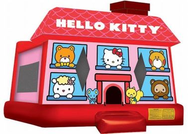 Dễ thương Red Bouncer Inflatable, Hello Kitty Inflatable Bouncer Đối với Kid Chơi