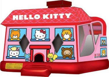 Dễ thương Red Bouncer Inflatable, Hello Kitty Inflatable Bouncer Đối với Kid Chơi
