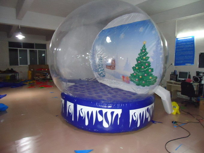 Sản phẩm quảng cáo Inflatable trong suốt Quả cầu tuyết Giáng sinh
