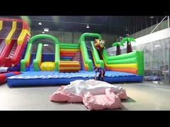 3.3x3m Trắng Và Hồng Đẹp Đồ trượt đám cưới thổi hơi Combo Jumping Castle Slide