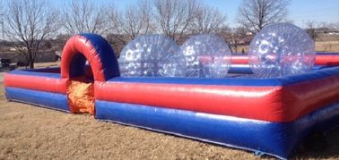 Tuyệt vời Inflatable Zorb bóng Race Track PVC / TPU Chất liệu Inflatable Trò chơi ngoài trời