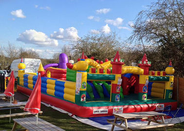 CE ngoài trời Inflatable Bouncy Castle Với Slide, người lớn thương mại Bouncy Castle