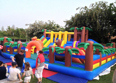 CE ngoài trời Inflatable Bouncy Castle Với Slide, người lớn thương mại Bouncy Castle