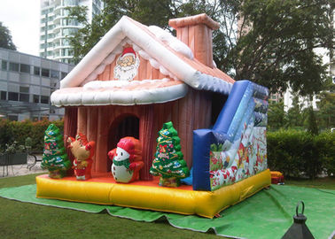 Cuatomized 0.55 mét PVC Giáng Sinh Vui Vẻ Inflatable Santa Claus Lâu Đài Bouncy Cho Trẻ Em Chơi