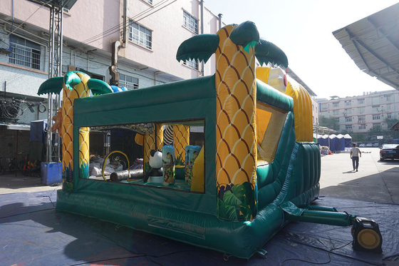 Trẻ em Tarpaulin Inflatable Jumping House Bouncy Castle Combo Với Slide