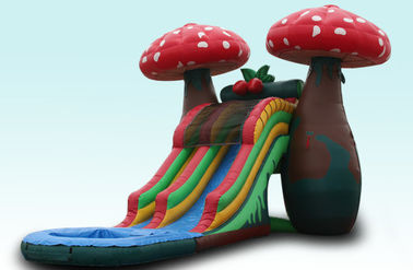 Tuyệt vời đặc biệt 23Ft nấm Inflatable nước Slide Với hồ bơi nhỏ Đối với Đảng