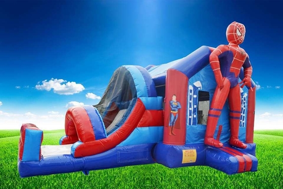 Người nhện phiêu lưu ngoài trời Combo siêu anh hùng Bounce House With Slide