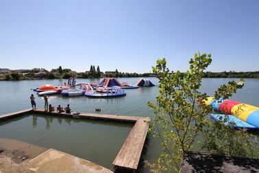 Khu nghỉ mát Phiêu lưu Công viên nước Inflatable Tremplins Water Jump - Lac - Arroques