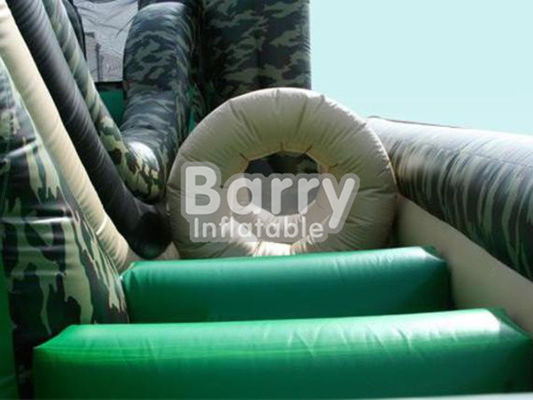 0.55 PVC quân đội đường đua chướng ngại vật bơm lên đường đua chướng ngại vật cho người lớn