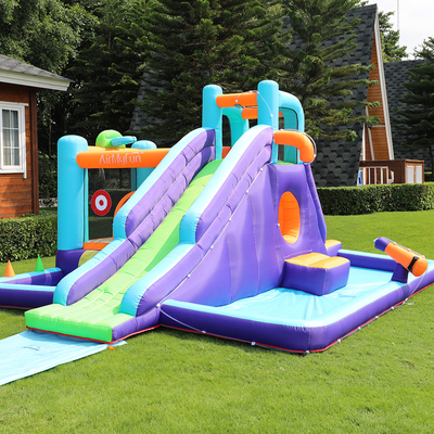 PVC Kids Bounce Backyard Slides Inflatable Chủ đề tùy chỉnh