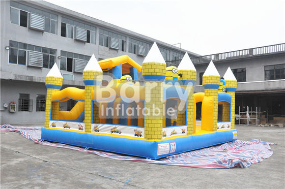 Trẻ em ngoài trời  Lâu đài Bouncy Inflatable với slide 0.55mm bạt PVC