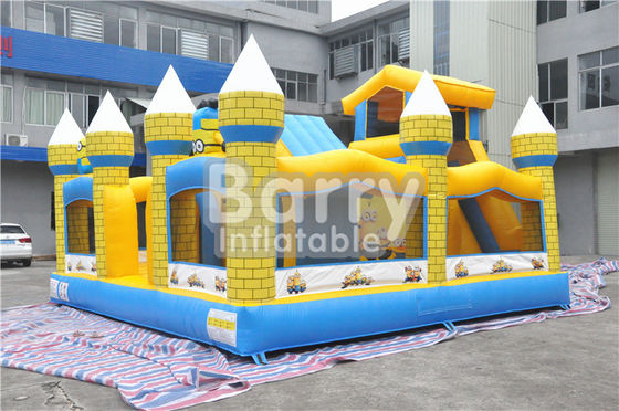 Trẻ em ngoài trời  Lâu đài Bouncy Inflatable với slide 0.55mm bạt PVC
