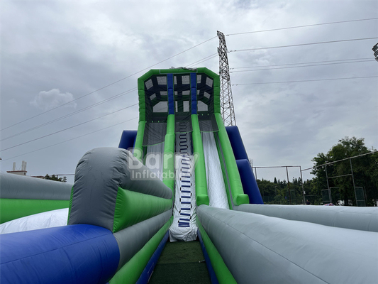 Trò chơi bữa tiệc trẻ em tùy chỉnh cao 36x14x13m Tripod Giant Water Slide Cho sự kiện lớn 5km đường cản bơm