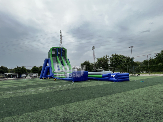Trò chơi bữa tiệc trẻ em tùy chỉnh cao 36x14x13m Tripod Giant Water Slide Cho sự kiện lớn 5km đường cản bơm