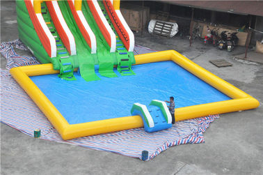 Bền Big Superman Air Inflatable Aqua Park Với Slide Đối với giải trí