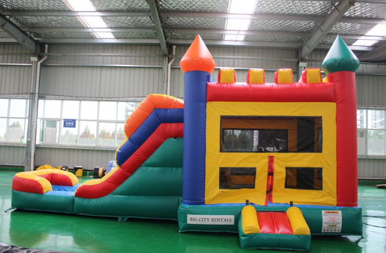 Thương mại lớp PVC trẻ em Logo tùy chỉnh ướt hoặc khô lâu đài Bounce House With Slide Mùa giải kiểu đồ chơi