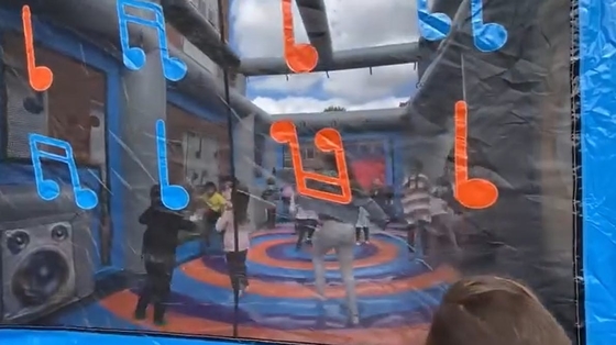 PVC Outdoor Inflatable Boom Box Bounce House Disco Dome Bounce Castle Cho sự kiện tiệc