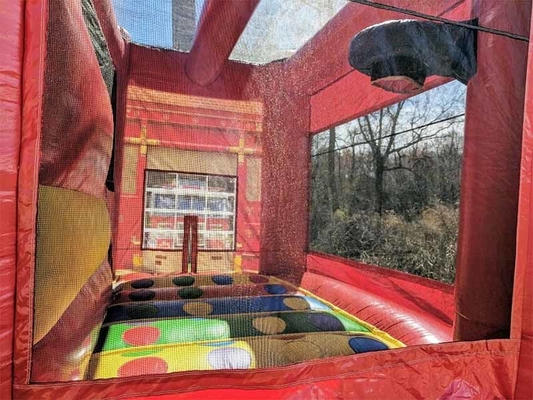 OEM ODM 3 trong 1 Trạm cứu hỏa Bounce House với hồ bơi Bouncy Jumper Lâu đài Water Slide Obstacle For Kids