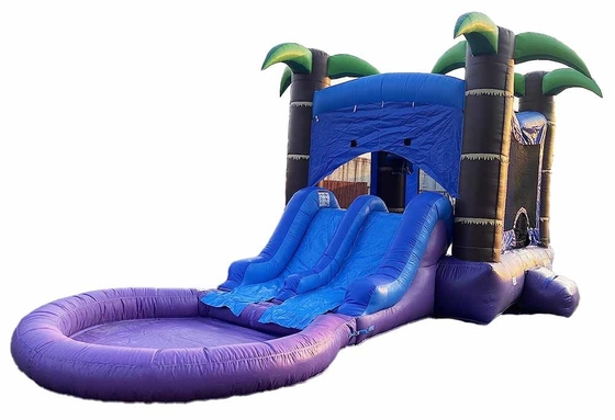 Tùy chỉnh Combo Bouncer với 2 slide và hồ bơi ướt hoặc khô nhảy lâu đài với slide nước