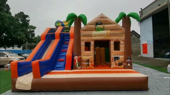 An toàn và bền vững Cây cọ Lâu đài nhảy Pirate Jungle Lâu đài nhảy với slide cho trẻ em Người lớn