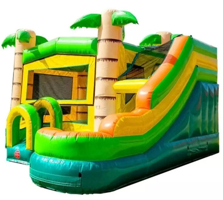 Nhà sử dụng thổi rừng Bounce nhà với cây cọ trượt thổi bouncer