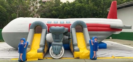 Logo tùy chỉnh in máy bay Bounce House Combo Unit với Slide Repair Kit bao gồm