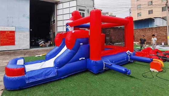 Nhà nhảy trong nhà / ngoài trời Spiderman với trượt băng cho các bữa tiệc trẻ em theo chủ đề