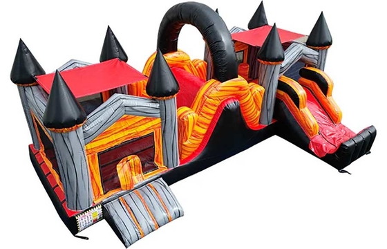 Đường đua chướng ngại vật tùy chỉnh Bounce House Combo Cho Trẻ em Giải trí ngoài trời trong nhà