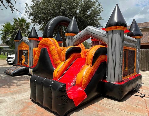 Đường đua chướng ngại vật tùy chỉnh Bounce House Combo Cho Trẻ em Giải trí ngoài trời trong nhà