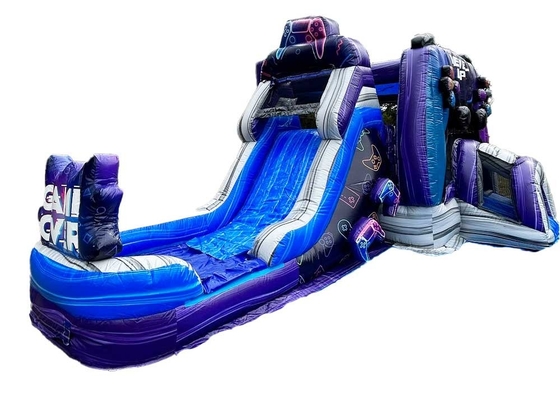 Tùy chỉnh và bền cao cấp lên Gamer Bounce House với slide cho công viên giải trí