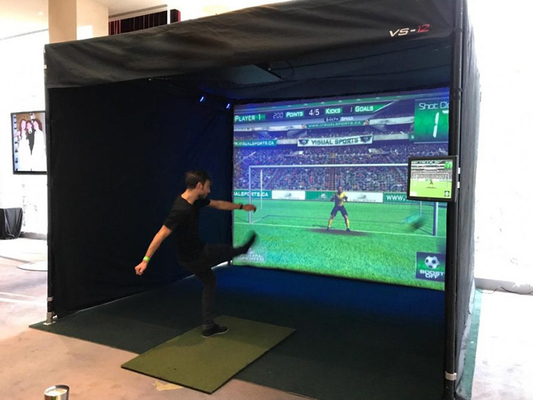 Hòa tập golf ngoài trời được niêm phong Hitting Cage Screen Golf Simulator Blow-up Tent Cho Thể thao