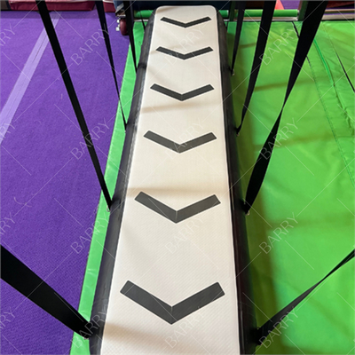 Sân chơi trong nhà Ninja Warrior Hướng ngại vật Khóa học thổi phồng treo chướng ngại vật Parkour 8ft Air Bridge