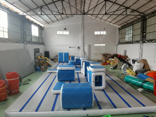 Đường đua khí bơm Đường đua thể thao Tumbling Cho thể dục thể dục Ninja Warrior Adult Đường đua chướng ngại vật Parkour Air Track