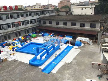 0.55mm PVC Tarpaulin đơn Lane Inflatable trượt và trượt với hồ bơi