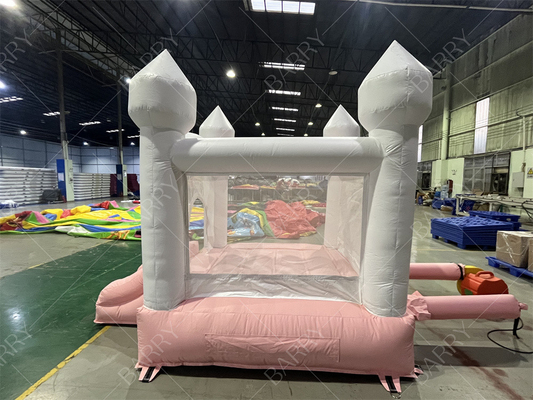 3.3x3m Trắng Và Hồng Đẹp Blowing Wedding Bouncer Slide Combo Jumping Castle Slide