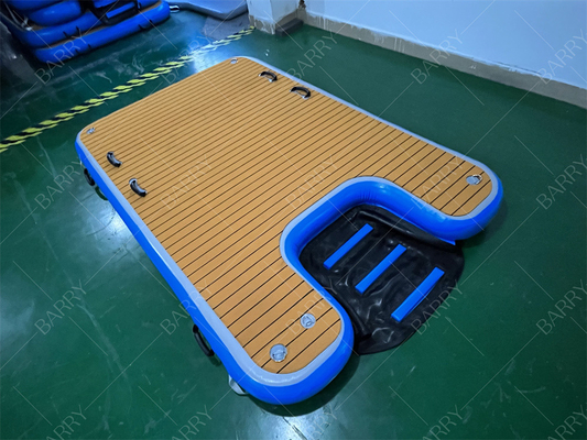 Đường dốc thú cưng có thể điều chỉnh màu gỗ Đường dốc chó di động có thể gập cho hồ và hồ bơi